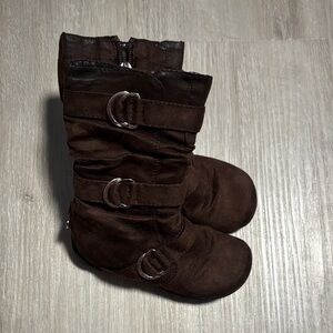 Link Kids Brown Boots with Buckles